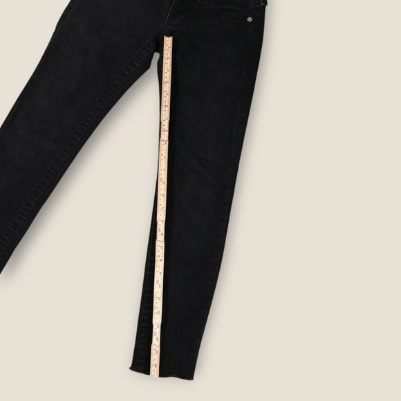 True Religion Casey Jeans Black Women’s 26 Low Rise Made in USA Skinny Denim Y2K - Picture 4 of 8